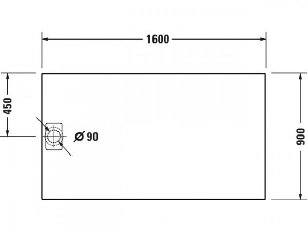 Duravit Douchebak Rechthoekig Stonetto 1600 x 900 mm