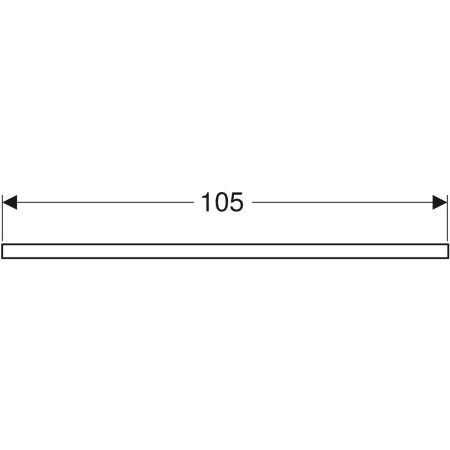 Wastafelblad Geberit ONE voor ovale wastafel rechts 1050x30mm Mat Wit