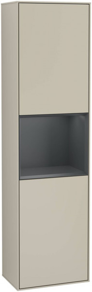 Villeroy en Boch Hoge Badkamerkast Finion 2 deuren 1515x420mm 1 LED