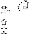 Ideal Standard Handdoekenrek Hangend IOM SQUARE Chroom