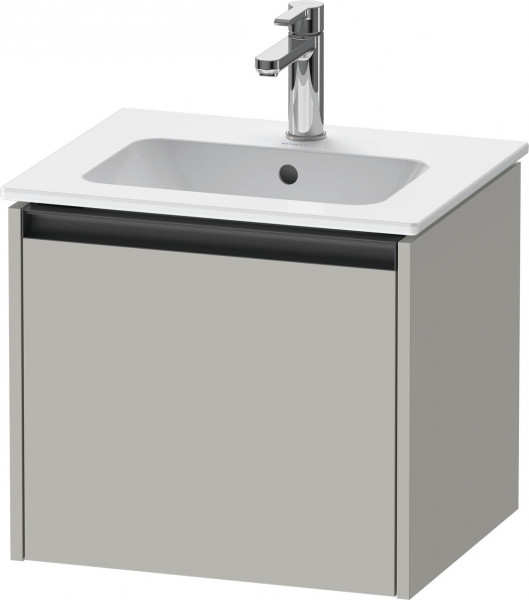 Meuble Lave-Mains Duravit Ketho.2 1 tiroir, poignée anthracite, pour Lavabo ME 510x440mm Gris béton mat K25061007070000