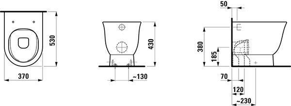 Staand Toilet Laufen THE NEW CLASSIC Mat Wit