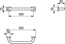 Ideal Standard Badgreep IOM SQUARE Chroom