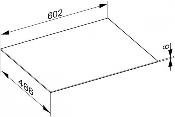 Wastafelblad Keuco Edition 90, 602 mm Satijn Wit