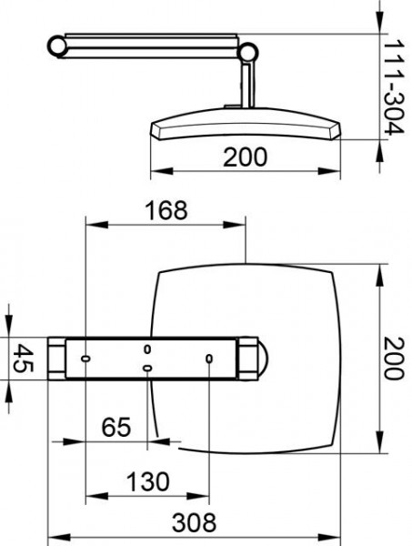 Scheerspiegel Zonder Licht Keuco Ilook_move wandmodel, vierkant Aluminium