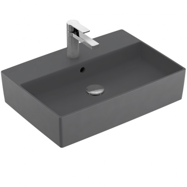 Villeroy en Boch Opzetwastafel Memento 2.0 600 x 420 mm Graphite CeramicPlus