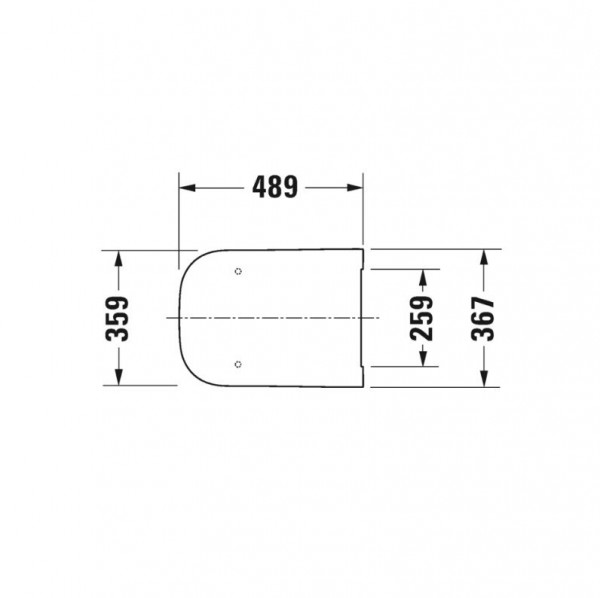 Abattant WC Forme D Duravit Standard Happy D.2 Plastique 0064690099