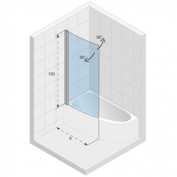 Riho Kokend Water Kraan Novik Shield 900x1500x900mm