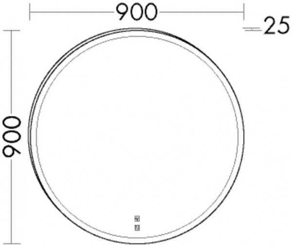 Miroir Salle De Bain Lumineux Burgbad Eqio Smart Rond Ø900mm Personnalisable Laqué SIJN090-PN648