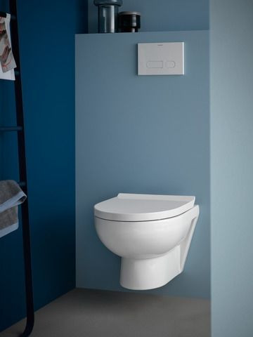 Duravit DuraStyle Basic WC-zitting 36.9x43.3x4.2cm compact met softclose met quickrelease Kunststof wit 0026190000