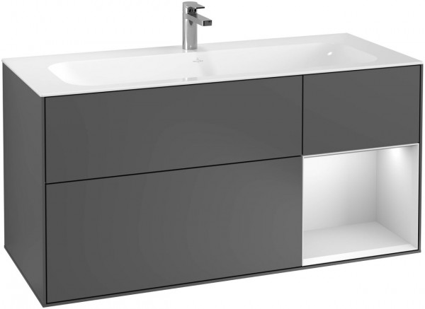 Meuble Pour Lavabo Encastrable Villeroy et Boch Finion Anthracite/White G070MTGK