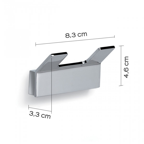 Gedy Handdoekhaakjes duplicaat 46x83x33mm Chroom