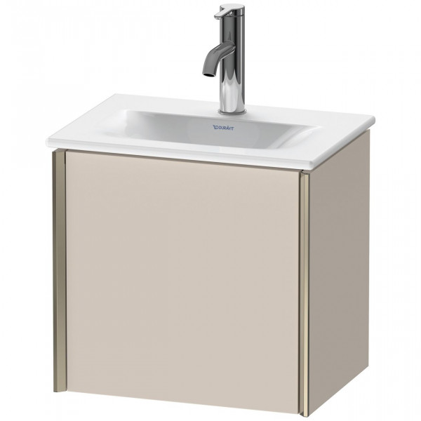 Meuble Lave-Mains Duravit XViu suspendu porte gauche, pour lav. Viu 430mm Taupe Super Mat/Champagne XV4030LB183