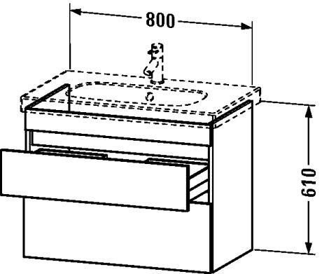 Duravit Wastafelmeubel DuraStyle voor 034285 453x800x610mm