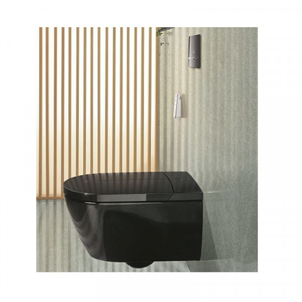 WC Japonais Villeroy et Boch ViClean-I100 sans rebord Noir Brillant Alpin CeramicPlus