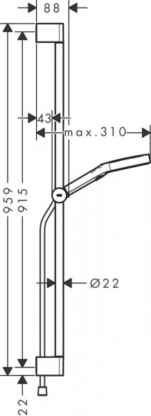 Hansgrohe Rainfinity Doucheset 130 3jet glijstang 90 cm Geborsteld Brons