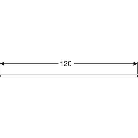 Wastafelblad Geberit ONE voor 1 rechthoekige wastafel rechts 1200x20mm Marmer look zwart mat