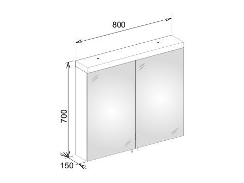 Spiegelkast Keuco Royal Reflex.2 800x700x150mm