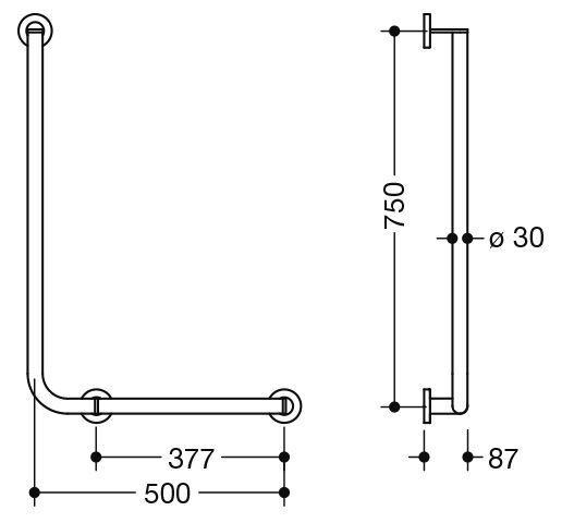 Hewi Badgreep Hoek System 900