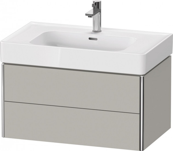 Meuble Pour Lavabo Encastrable Duravit XSquare suspendu 2 tiroirs, pour Lav. Soleil 784mm Gris béton mat XS4399007070000 XS4399007070000