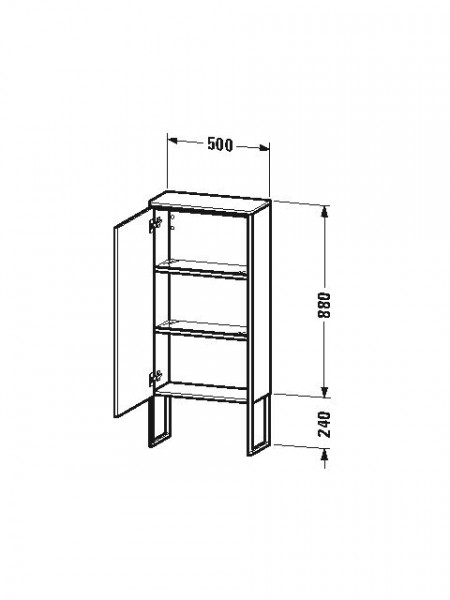 Duravit Zijkasten XSquare 236 mm XS1304