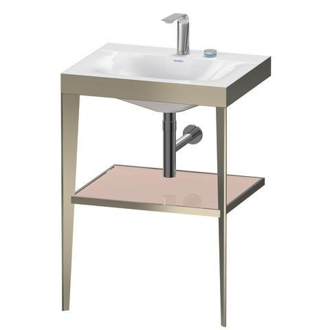 Duravit Badkamermeubel Set XViu 600 mm Apricot Pearl High Gloss/Champagne Matt 2 Gaten