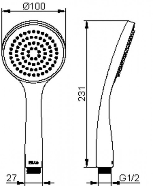 Handdouche Keuco IXMO 1 straal Chroom