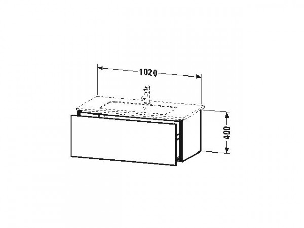 Duravit Wastafelmeubels L-Cube voor 233610 481x1020x400mm