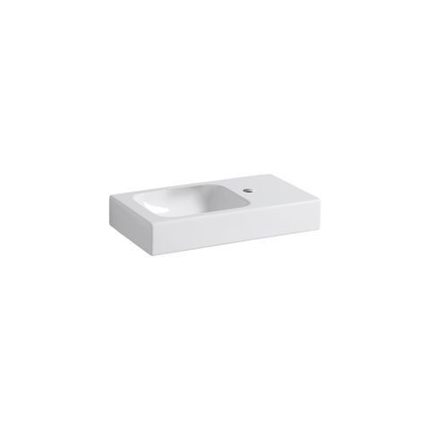 Lave Main Rectangulaire Geberit iCon 1 Trou Et Plan de Toilette À Droite 530x135x310mm Blanc