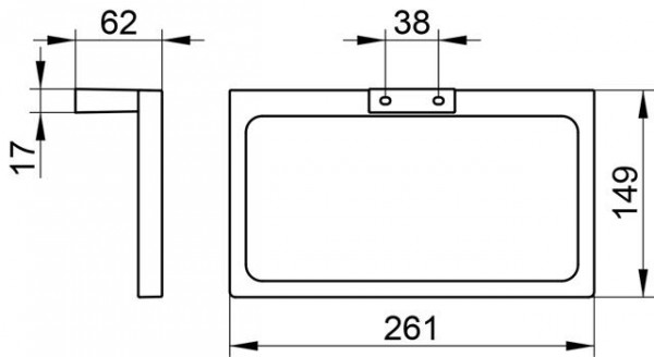 Keuco Handdoekring Edition 11 260x150x60mm