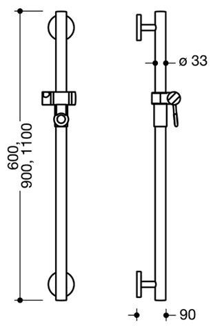 Hewi Douchestang System 800 K