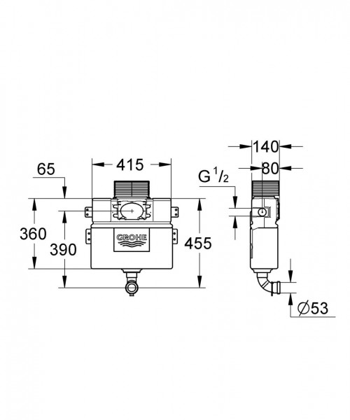 Grohe Duoblok Wandmontage 38422000