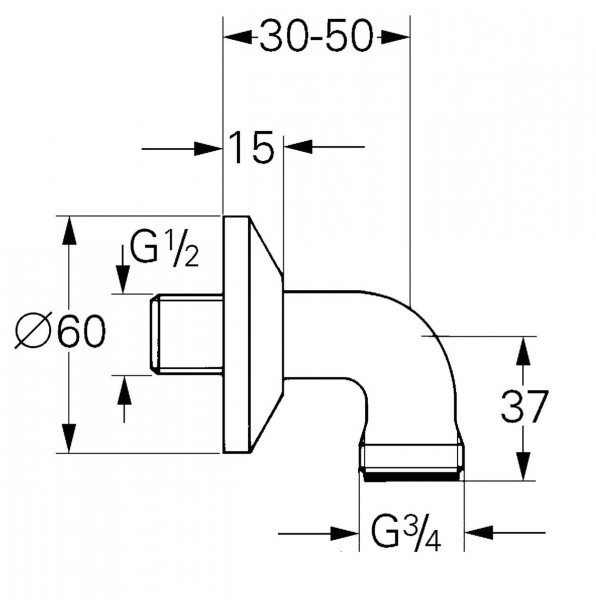 Grohe Hoekig passen 12063000