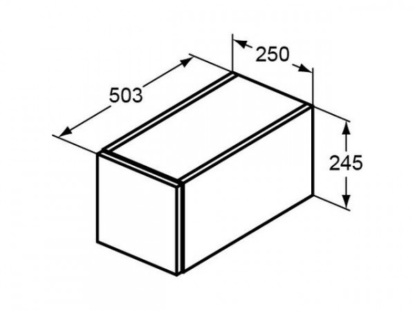 Ideal Standard ADAPTO Ladefront voor badmeubel 250mm