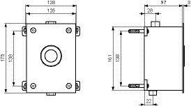 Ideal Standard Bedieningspaneel SEPTA PRO U2 128x175x3mm Chroom 1-toets spoeling