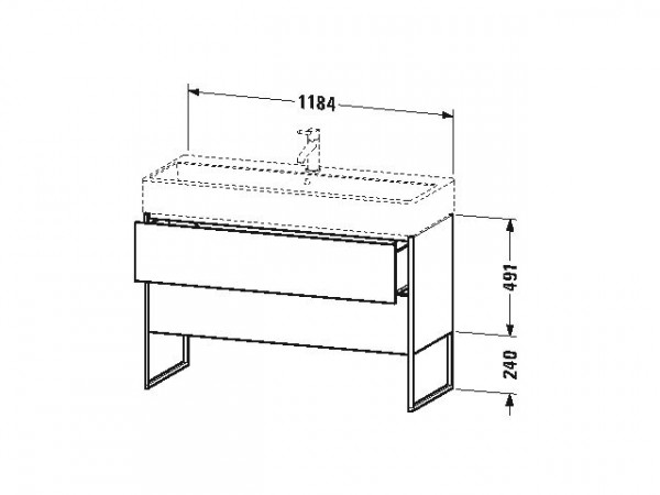 Duravit Wastafelmeubel XSquare 731x460mm