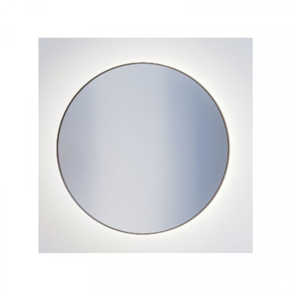 Miroir Salle De Bain Lumineux Riho Shield Rond avec interrupteur tactile ON/OFF 600x600mm Noir