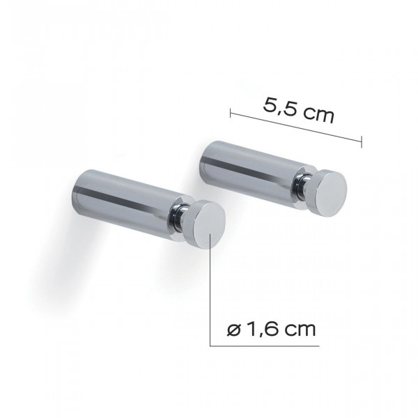 Gedy Handdoekhaakjes 2 haken 55x16x16mm Chroom