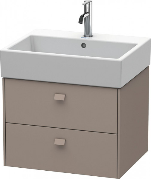 Meuble Pour Lavabo Encastrable Duravit Brioso 2 tiroirs, pour Lav. Vero Air 584mm Basalte Mat BR415304343