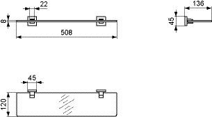 Ideal Standard IOM SQUARE Chroom