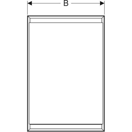 Badkamerkasten Geberit ONE Inbouw, 1 Rechtsdraaiende deur 600x900mm Aluminium