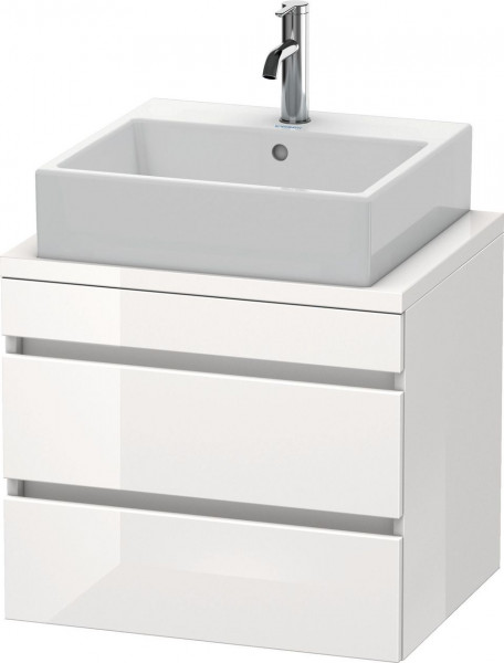 Meuble Pour Vasque à Poser Duravit DuraStyle 2 tiroirs 600x512x478mm Blanc brillant/Blanc brillant DS530502222 DS530502222