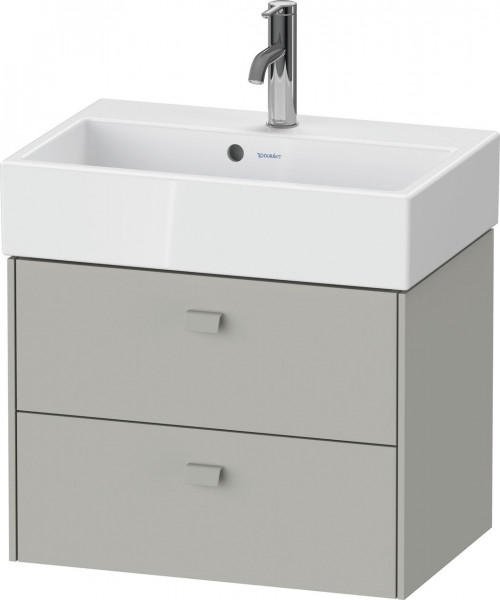 Meuble Pour Lavabo Encastrable Duravit Brioso Compact, 2 tiroirs, pour Lav. Vero Air 584mm Gris béton mat BR432800707