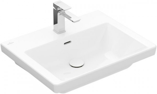 Lavabo Meuble Villeroy et Boch Subway 3.0 Sans trou, Sans trop-plein, non meulé 600mm Blanc Alpin CeramicPlus