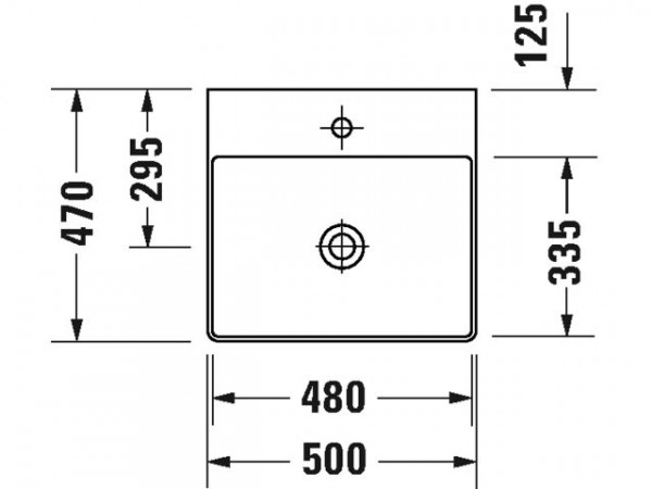 Duravit Meubelwastafel DuraSquare 500 mm Wit 2344630058