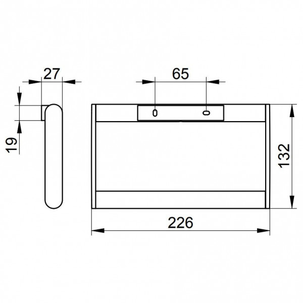 Keuco Handdoekring Plan 225x25x130mm