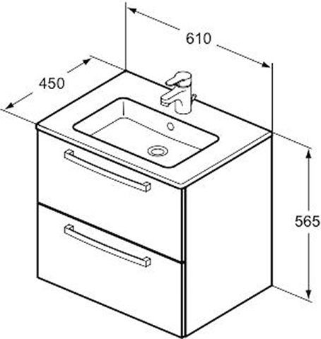 Ideal Standard Wastafel met meubilair Eurovit Plus (K2979)