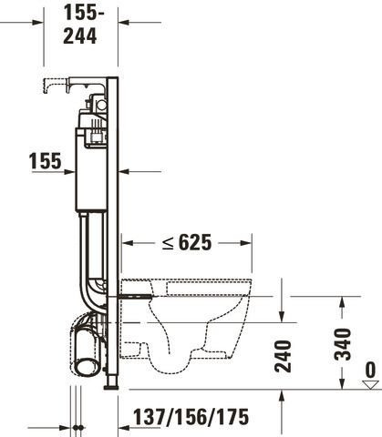 Inbouwreservoir Toilet Duravit DuraSystem