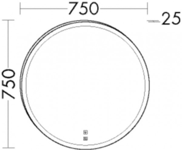 Miroir Salle De Bain Lumineux Burgbad Fiumo anti-buée, Rond ø750mm SIJN075-PN491