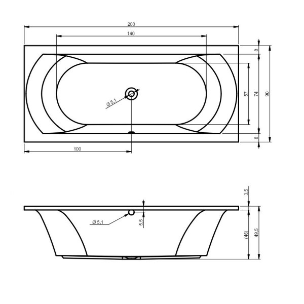 Riho Whirlpool Hoek Lima Air Rechtse Versie 900x800x2000mm Wit